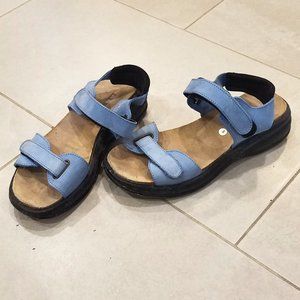 Vintage L.L. Bean baby blue wedge sandals